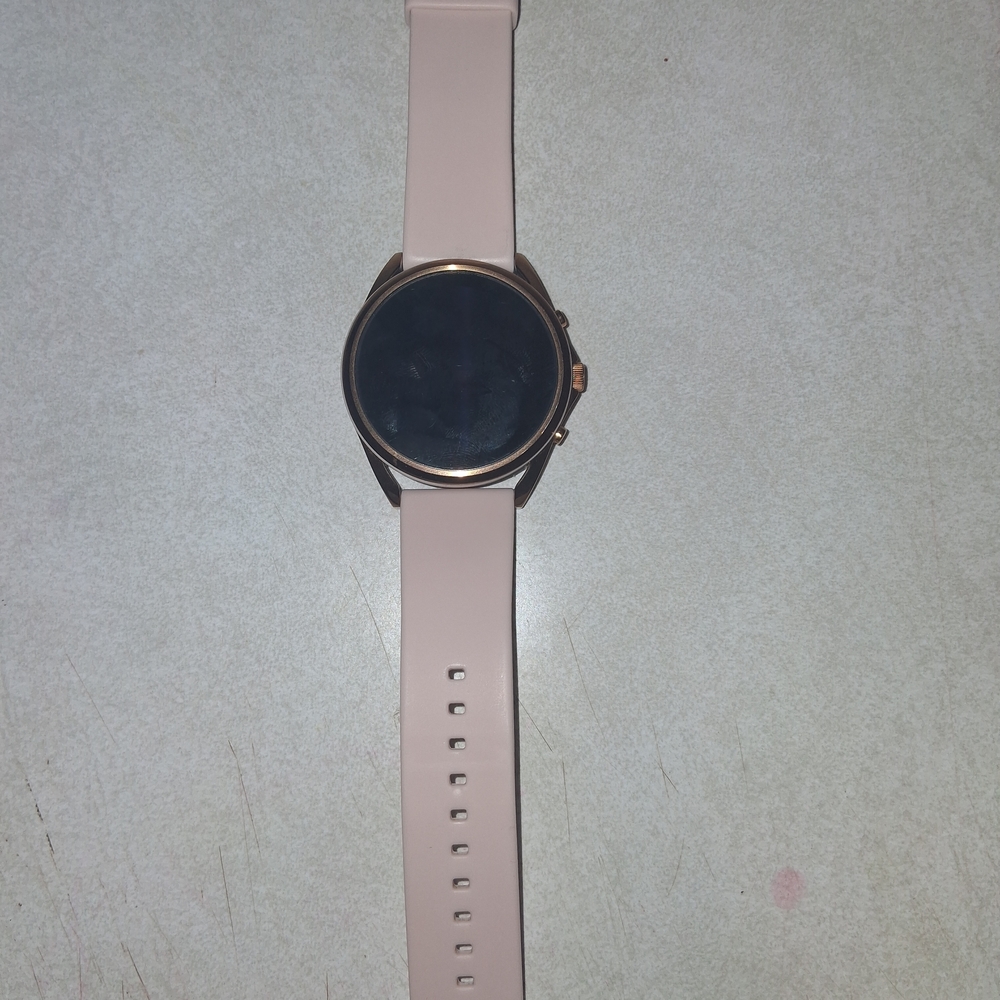 Fossil Rose Gold Smartwatch with Pink Strap